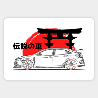 The JDM Racing Civic Art Magnet